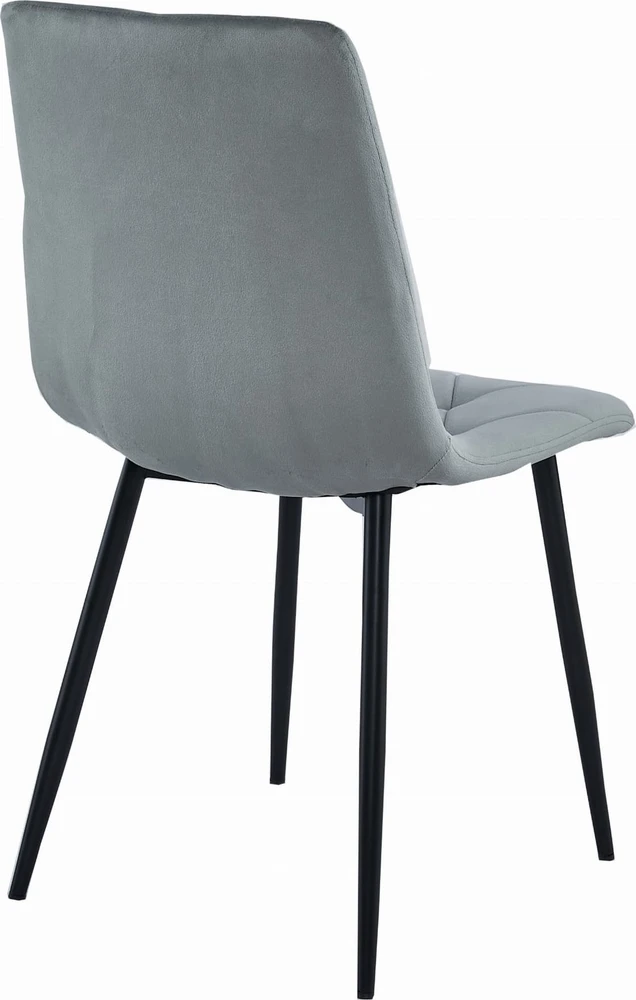 Leobert Kėdė LIBRA, aksominis audinys, juodos metalinės kojos, sidabriškai pilka, 88,5 cm, 1 vnt.