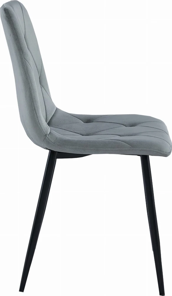 Leobert Kėdė LIBRA, aksominis audinys, juodos metalinės kojos, sidabriškai pilka, 88,5 cm, 1 vnt.