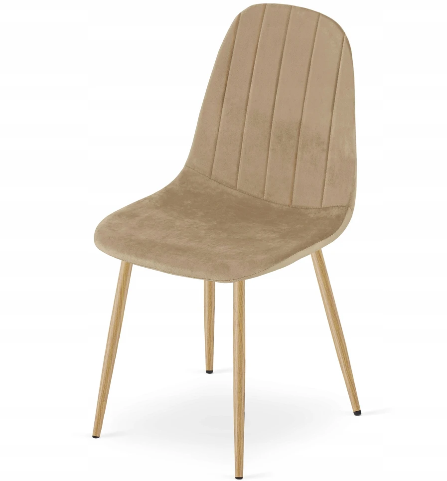 Leobert Kėdė PADVA su aksominiu apmušalu, ruda, 87 × 44,5 × 53 cm, 4 vnt.