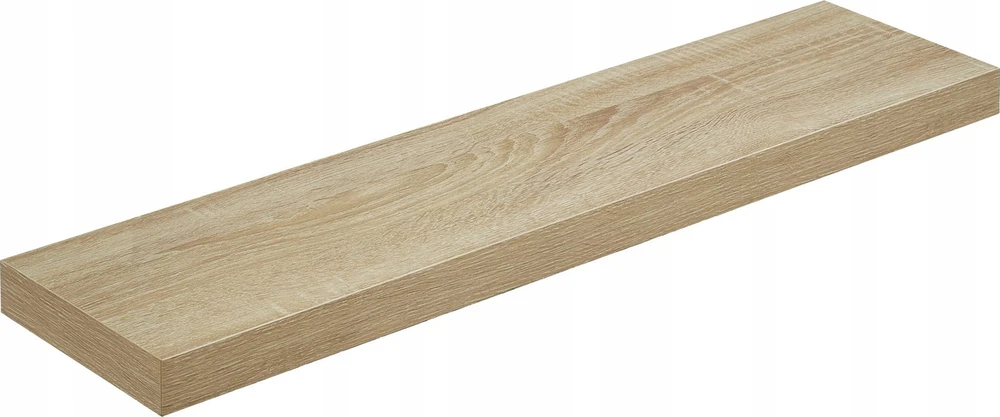 Leobert Sieninė lentyna su geležiniu laikikliu, ruda 80 × 20 × 3,8 cm