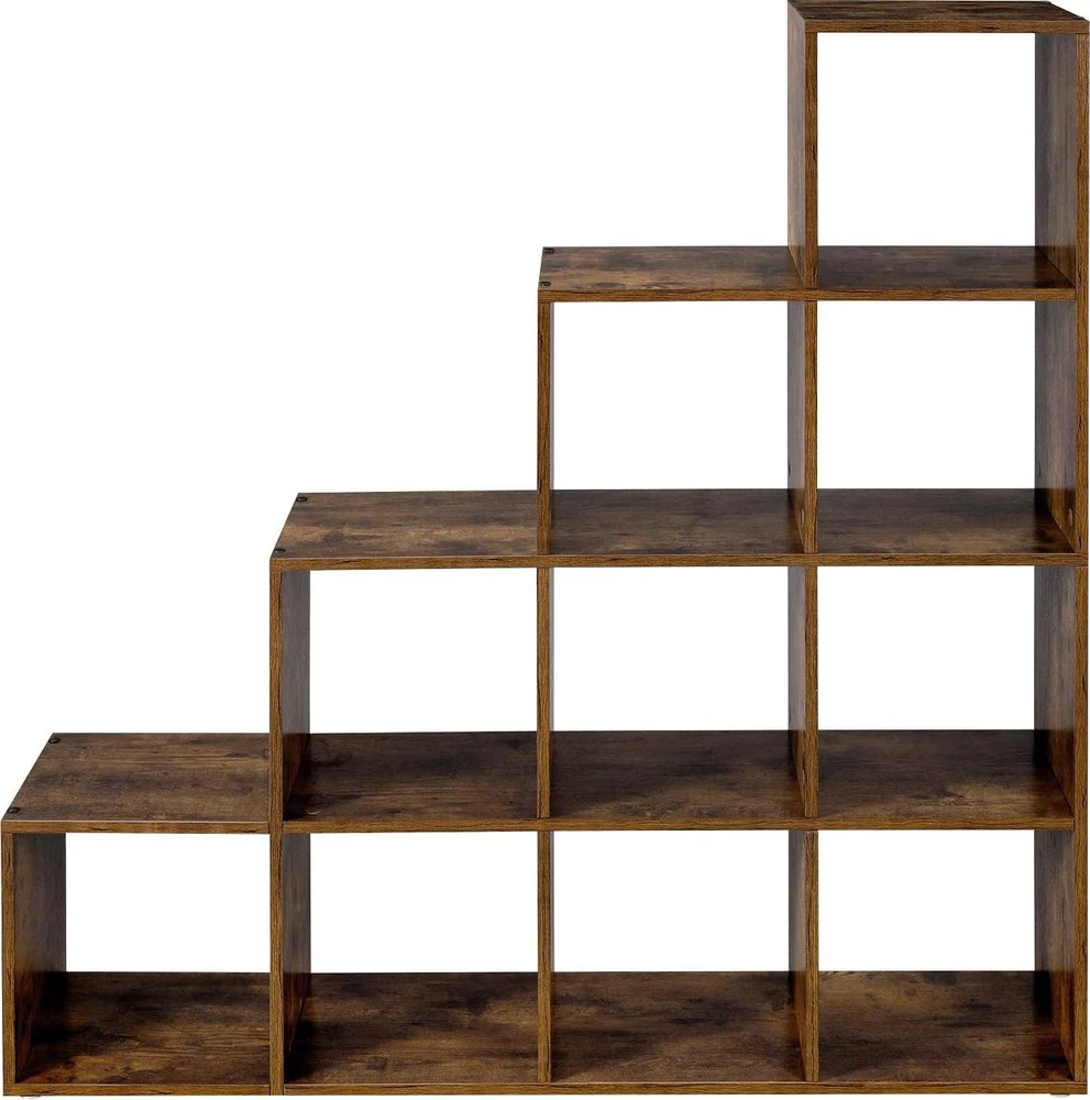 VASAGLE laisvai pastatoma laiptinė knygų lentyna su 10 skyrių, 129,5 cm, LBC10BX