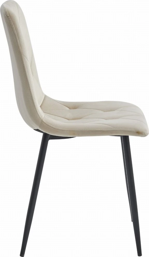 Leobert Kėdė LIBRA su aksominio audinio sėdyne, šviesiai smėlinė, 88,5 cm, 3 vnt.
