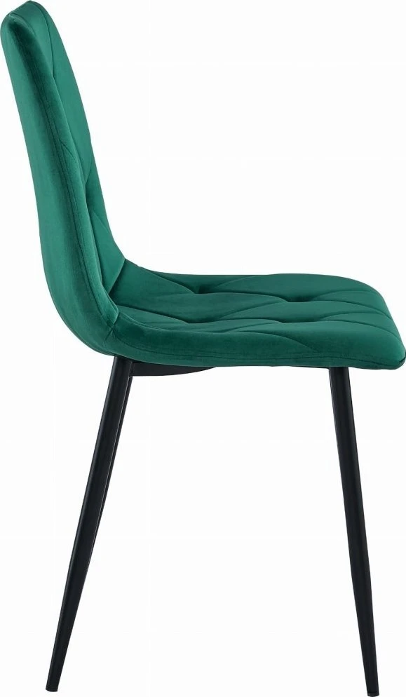Leobert Kėdė LIBRA su aksominio audinio sėdyne, tamsiai žalia, 88,5 cm, 4 vnt.