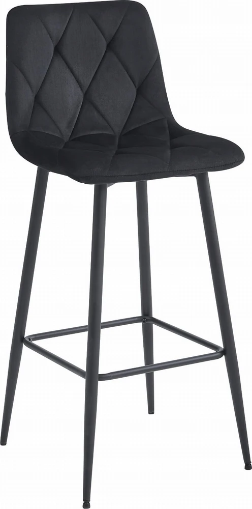 Leobert Baro kėdė su aksomine sėdyne, juoda, 104 cm