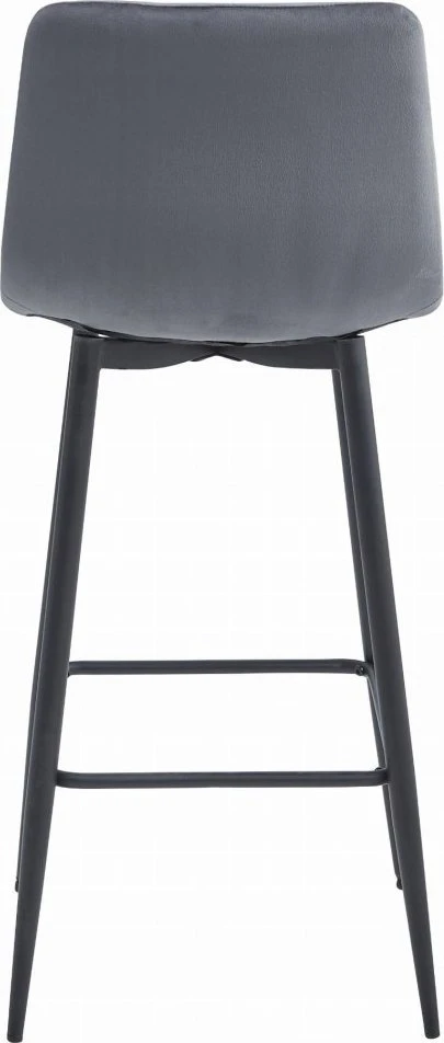 Leobert Baro kėdė su aksomine sėdyne, tamsiai pilka, 104 cm, 4 vnt.