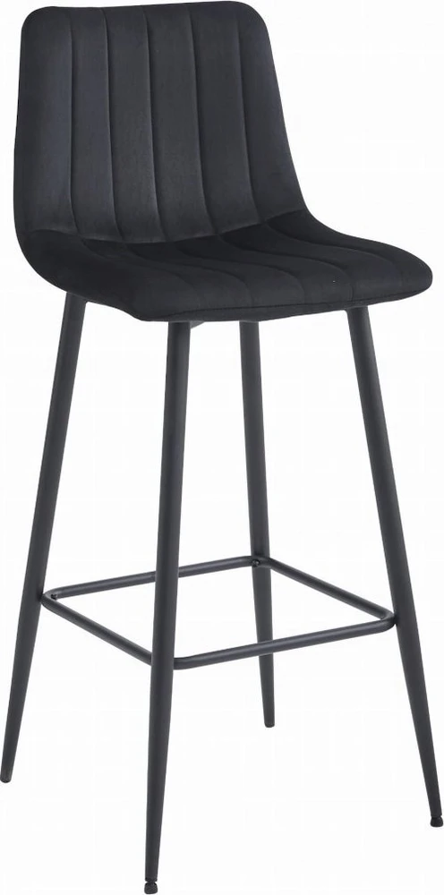 Leobert Baro kėdės su aksominėmis sėdynėmis, juodos, 104 cm, 2 vnt.