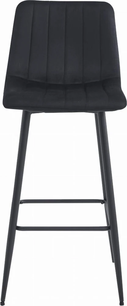 Leobert Baro kėdės su aksominėmis sėdynėmis, juodos, 104 cm, 2 vnt.