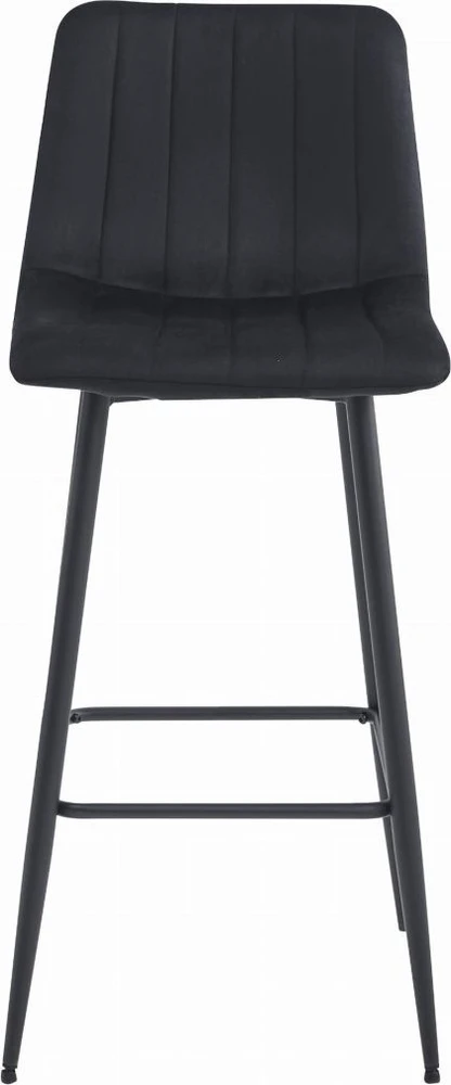 Leobert Baro kėdės aksominės, juodos, 104 cm, 3 vnt.