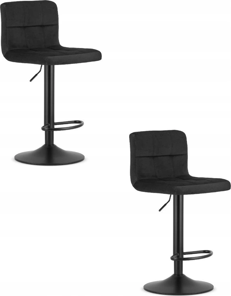 Leobert Baro kėdės PROT su reguliuojamu aukščiu ir 360° sukimu, juodos, 87,5–108 × 41 × 44 cm, 2 vnt.