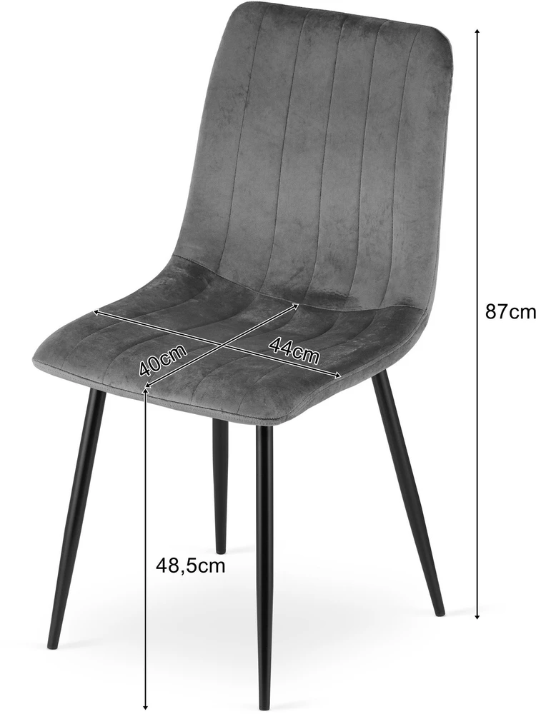 Leobert Kėdžių komplektas su velvetiniu apmušalu, rožinis, 87 cm, 3 vnt.