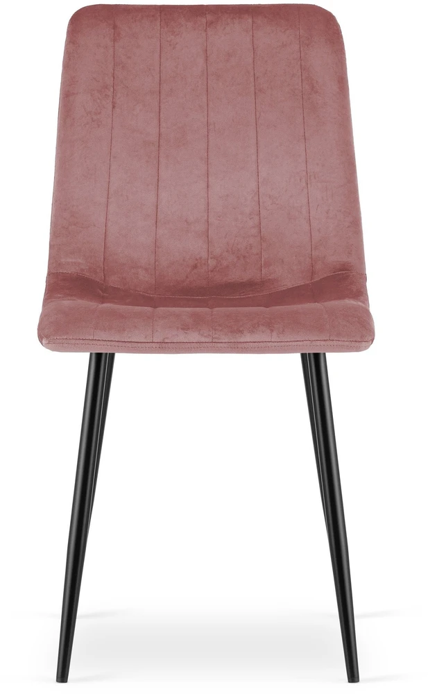 Leobert Kėdžių komplektas su velvetiniu apmušalu, rožinis, 87 cm, 3 vnt.