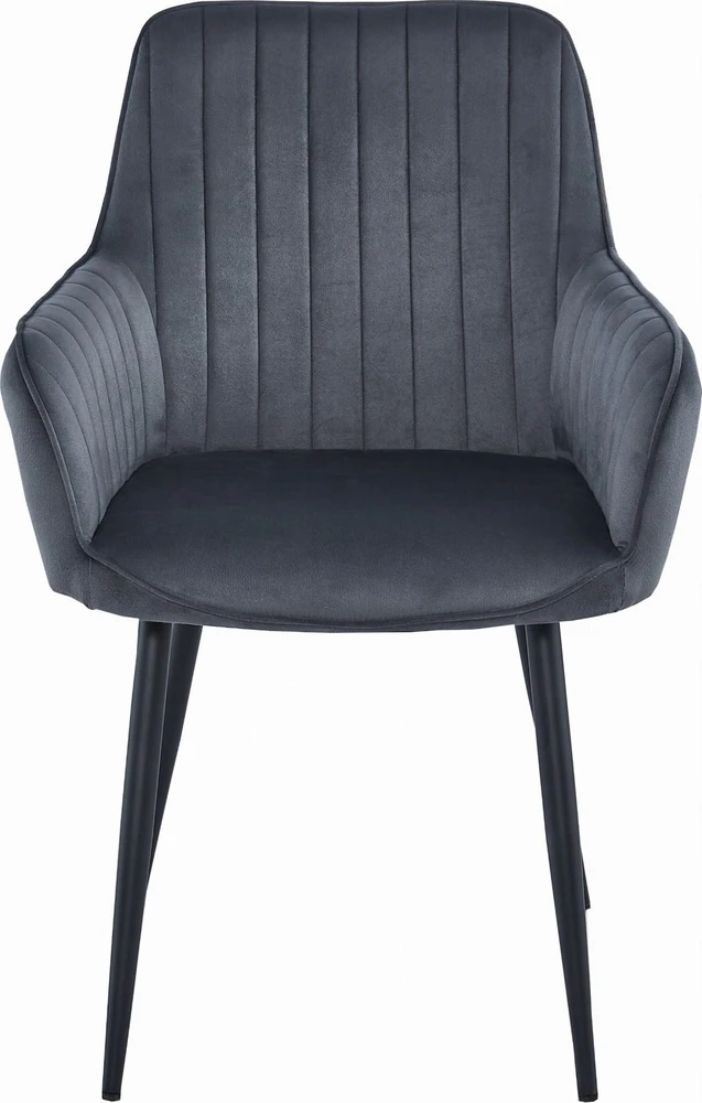 MUFART SOLDEN kėdė - tamsiai pilkas aksomas / juodos kojos x 1