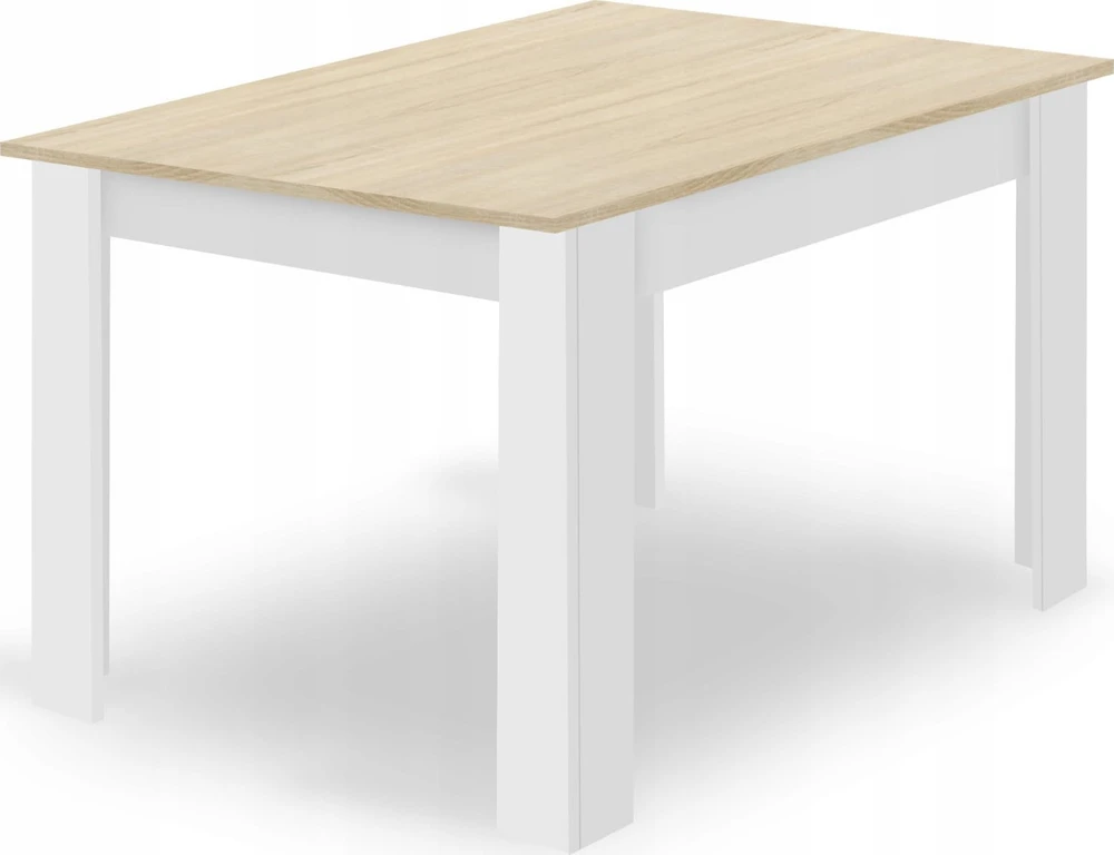 Lauko baldų komplektas Leobert Stalo ir 4 kėdžių komplektas, ąžuolo ir juodos spalvos, 120 × 80 × 75 cm