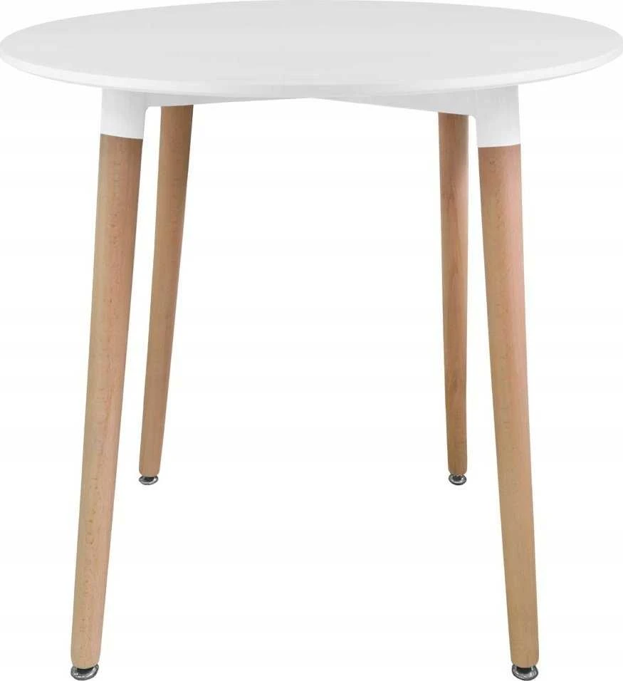 Leobert Stalas apvalus, baltas, Ø 80 × 74 cm