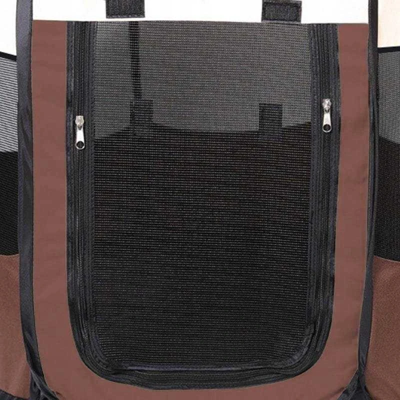 Leobert Gyvūnų aptvaras, sulankstomas tekstilinis, rudas, 74 × 74 × 46 cm