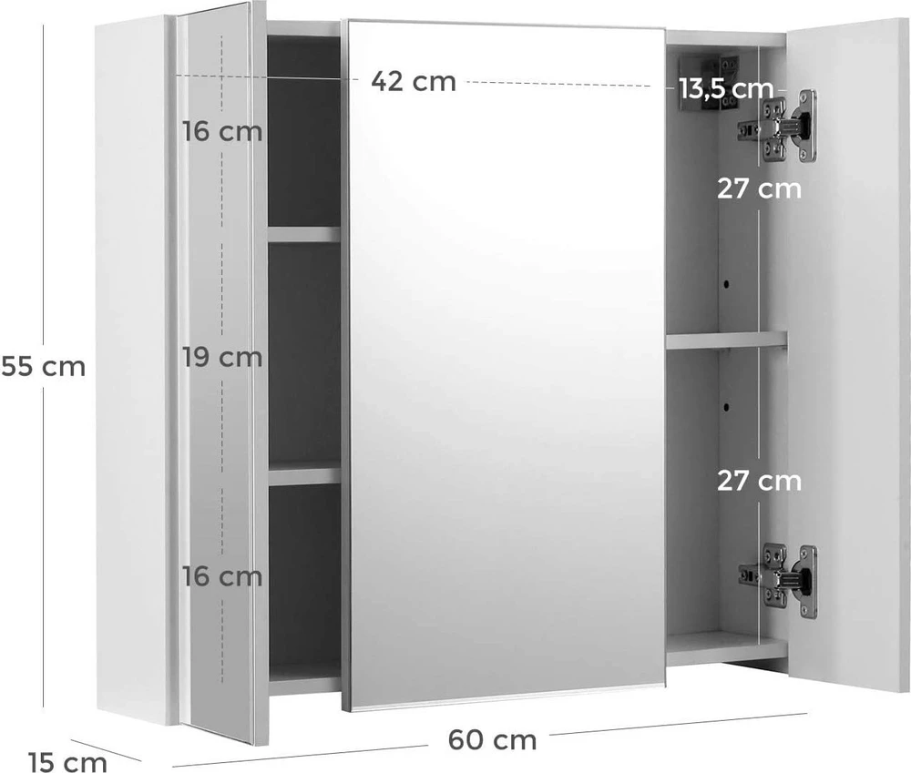 Leobert Szafka vonios su lustrem BBK22WTV1 balta