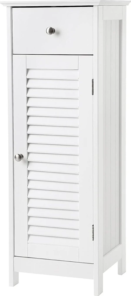 Songmics Vasagle Schmaler Badschrank mit Lamellentür