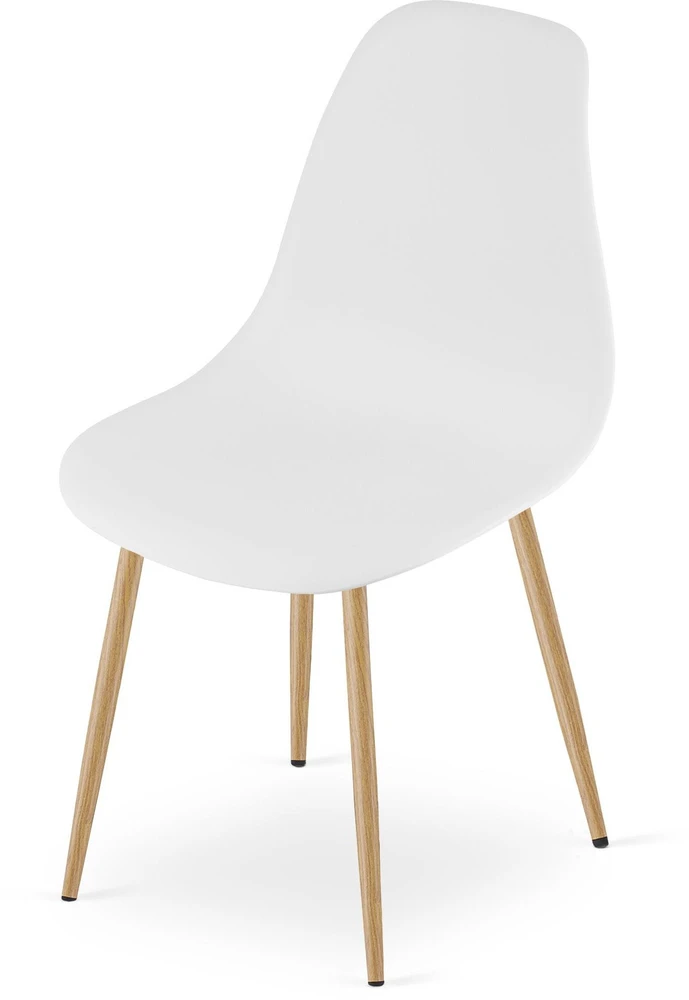 Valora Kėdė WAT su profiliuota sėdyne, balta, 84 × 46 × 51 cm, 2 vnt.