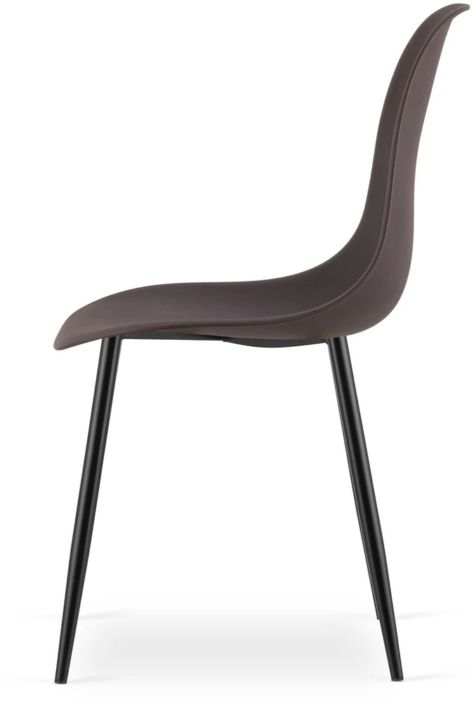 Valora Kėdė su profiliuota sėdyne ir metalinėmis kojomis, ruda, 84 × 46 × 51 cm, 2 vnt.