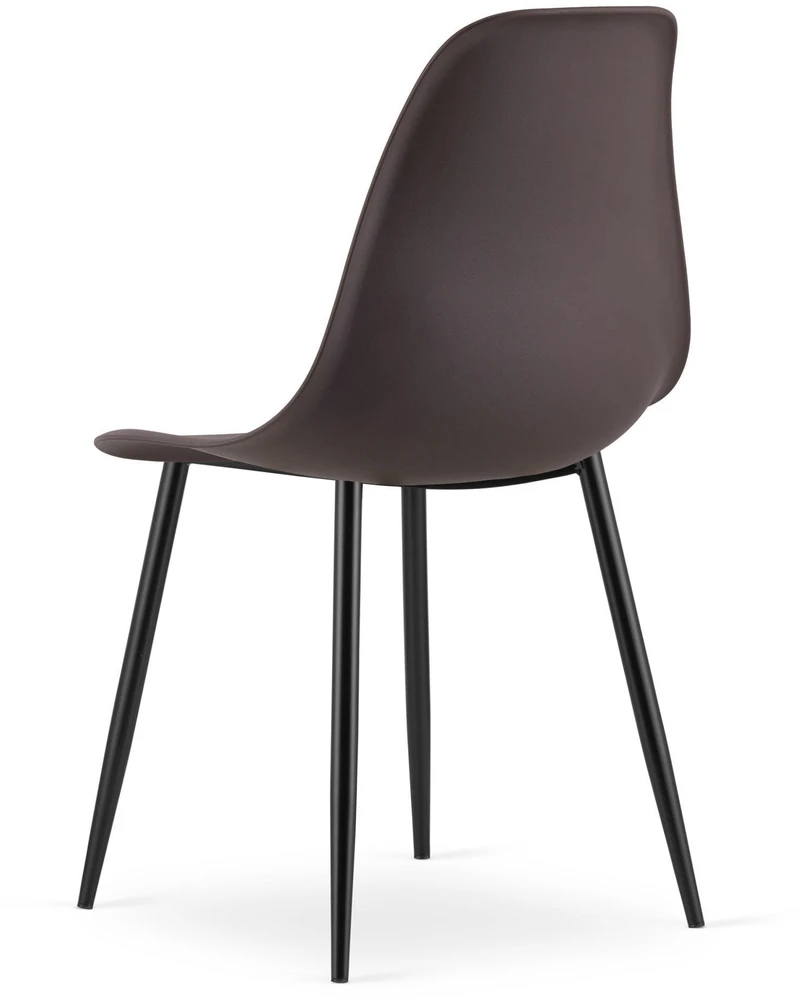 Valora Kėdė su profiliuota sėdyne ir metalinėmis kojomis, ruda, 84 × 46 × 51 cm, 2 vnt.