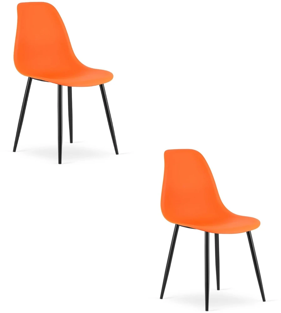 Valora Kėdžių komplektas WAT, oranžinis, 84 × 46 × 51 cm, 2 vnt.
