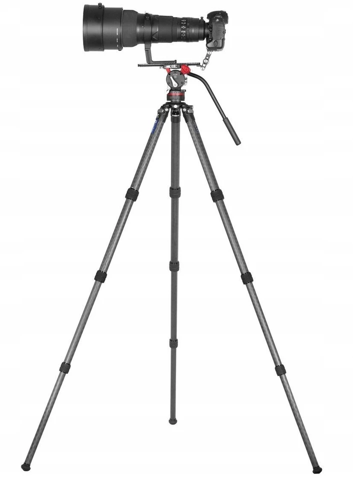 Trikojis - Leofoto Summit LM-364CL Anglies pluoštas, 4 sekcijos, juoda
