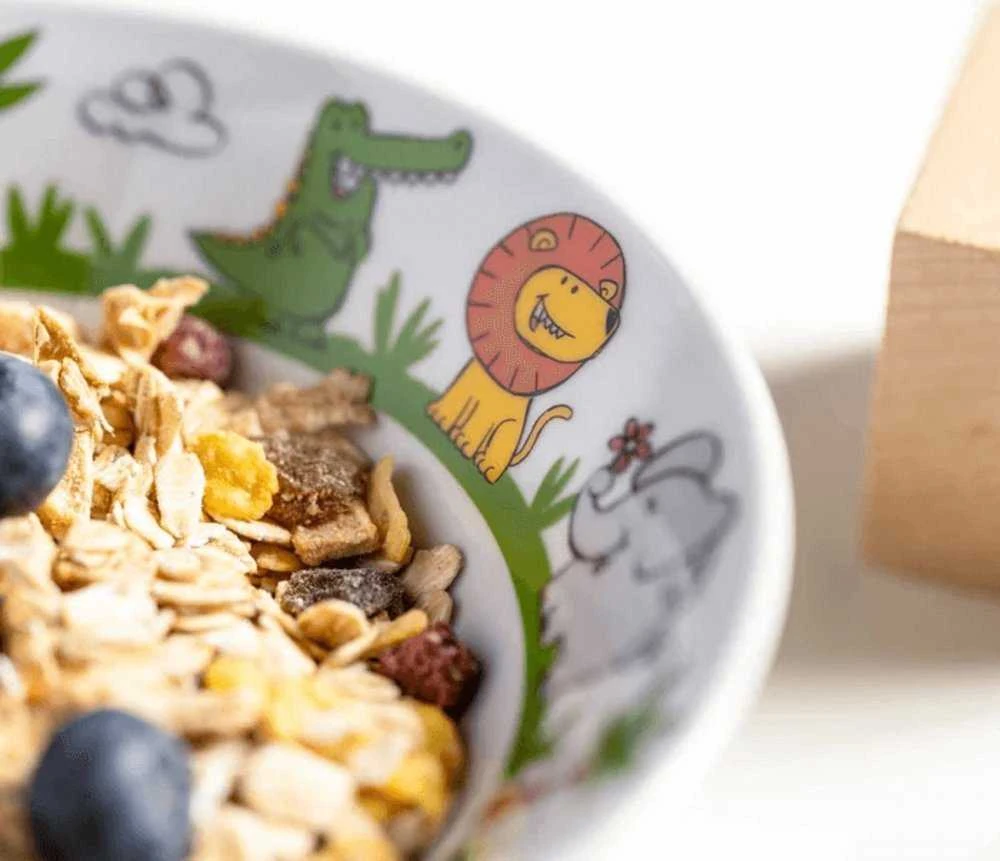 Leonardo 3 vaikiškų indų rinkinys liūtas BAMBINI AVVENTURA -