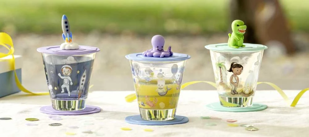 Leonardo Glass su dangteliu ir lėkšte 215ml cosmos BAMBINI AVVENTURA -
