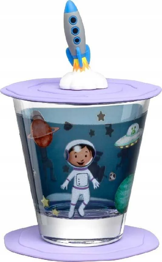 Leonardo Glass su dangteliu ir lėkšte 215ml cosmos BAMBINI AVVENTURA -