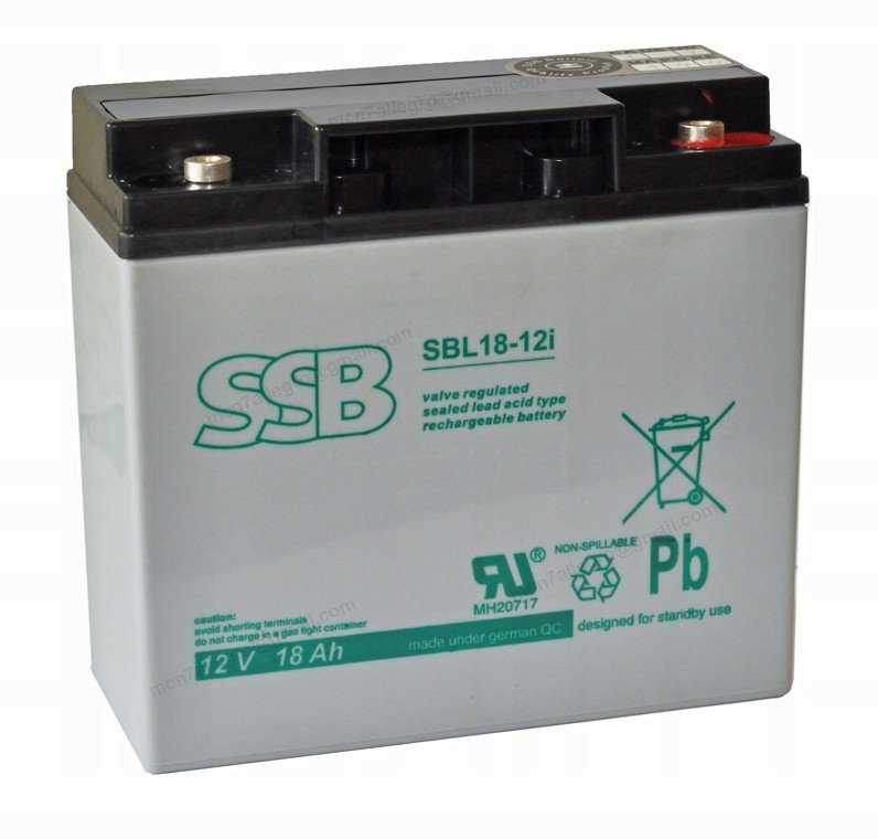 SSB Akumuliatorius SBL 18-12i 12V 18Ah, skirtas UPS APC, Ever, Fideltronik, Eaton Powerware