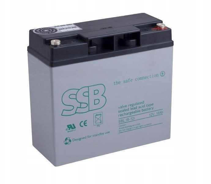 SSB Akumuliatorius SBL 18-12i 12V 18Ah, skirtas UPS APC, Ever, Fideltronik, Eaton Powerware