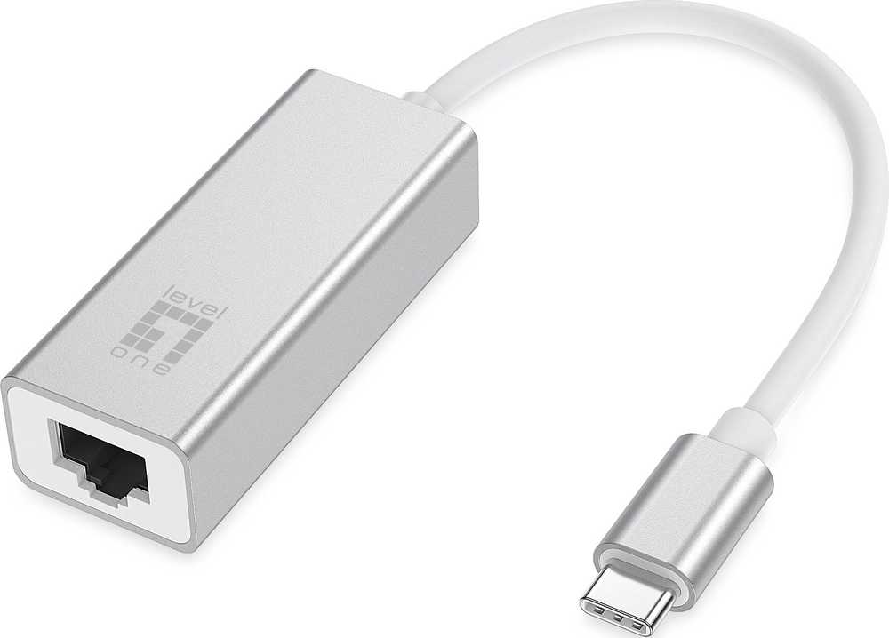 Level One Adapteris USB LevelOne 0402 V4 USB-C - RJ-45 Sidabrinė (USB-0402 V4)