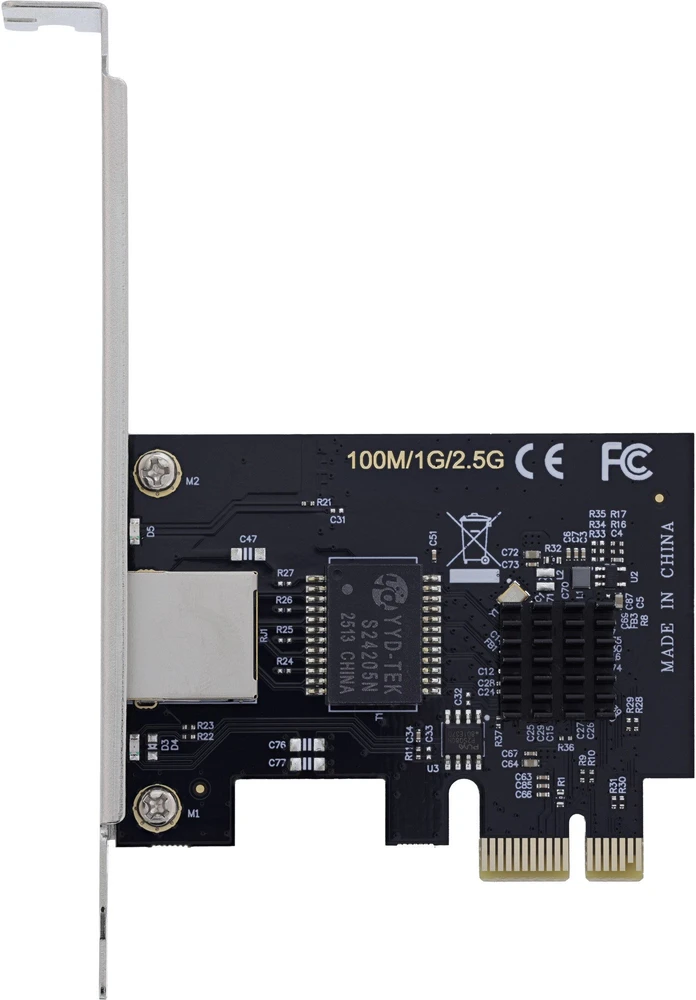 „Level One Games InLine 51125T“ 2,5 gigabito tinklo plokštė – RJ45 2,5 Gb/s – PCIe x1