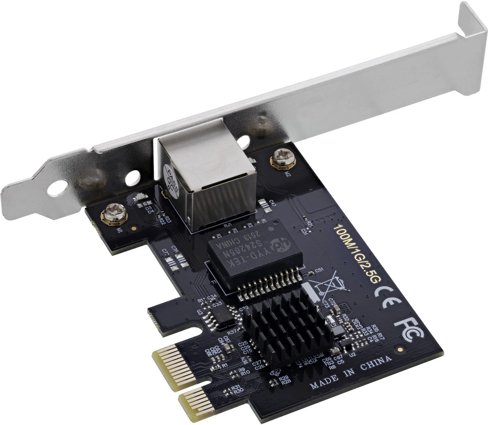 „Level One Games InLine 51125T“ 2,5 gigabito tinklo plokštė – RJ45 2,5 Gb/s – PCIe x1