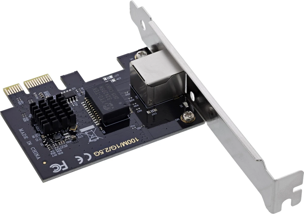 „Level One Games InLine 51125T“ 2,5 gigabito tinklo plokštė – RJ45 2,5 Gb/s – PCIe x1