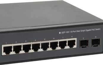 Šakotuvas Level One Carruzzo LevelOne GEP-1051 tinklo komutatorius Valdomas L2/L3/L4 Gigabit Ethernet (10/100/1000) Maitinimas per Eternetą (PoE) Juoda