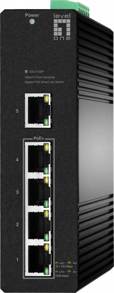 Šakotuvas Level One Carruzzo LevelOne IGS-2105P tinklo komutatorius Valdomas L2 Gigabit Ethernet (10/100/1000) Maitinimas per Eternetą (PoE)