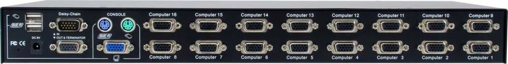 Level One Carruzzo LevelOne KVM-3216 KVM jungiklis Stovo montavimas Juoda