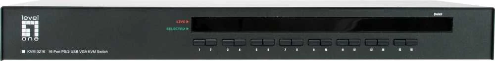Level One Carruzzo LevelOne KVM-3216 KVM jungiklis Stovo montavimas Juoda