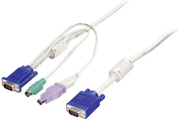 Level One LevelOne ACC-2103 KVM kabelis 5 m Balta