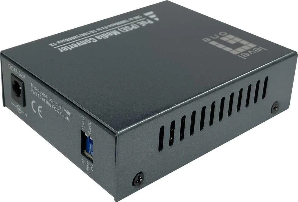 Šakotuvas Level One Carruzzo LevelOne GVT-2013 tinklo medijos keitiklis 1000 Mbit/ai 850 nm Keli režimai Pilka
