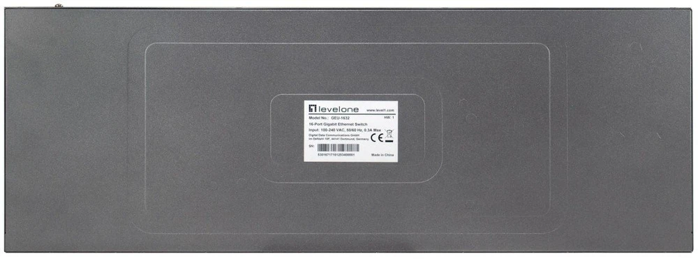 Šakotuvas Level One Carruzzo LevelOne GEU-1632 Ne-valdomas Gigabit Ethernet (10/100/1000) 1U Pilka