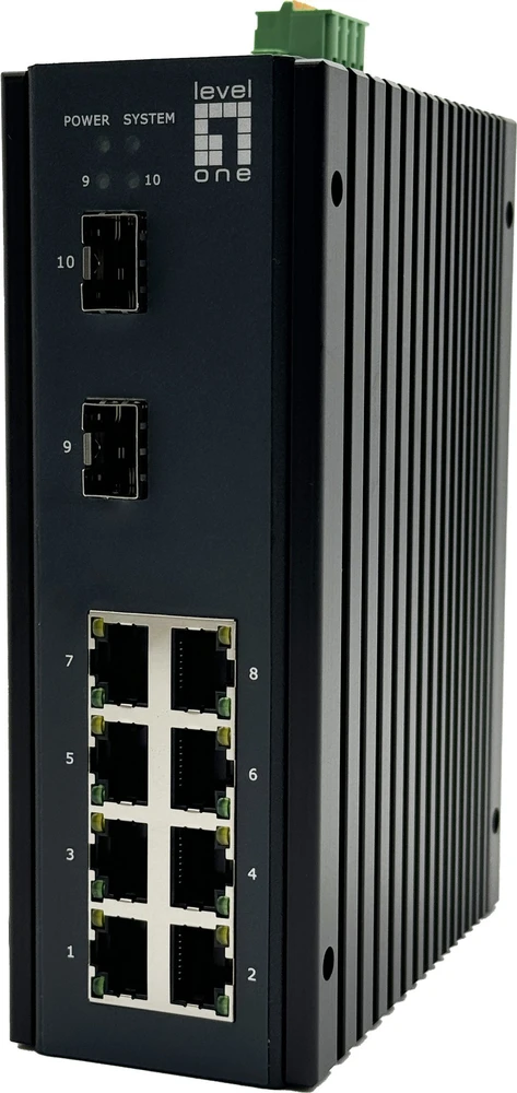 Šakotuvas Level One Carruzzo LevelOne IGU-1071 tinklo komutatorius Valdomas L2+ Gigabit Ethernet (10/100/1000) Juoda