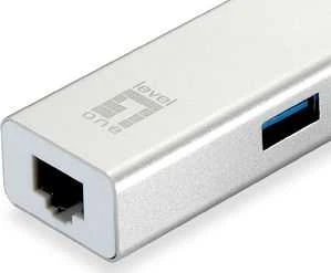 Level One USB šakotuvas LevelOne 1x RJ-45 + 3x USB-A 3.0 (USB-0504)