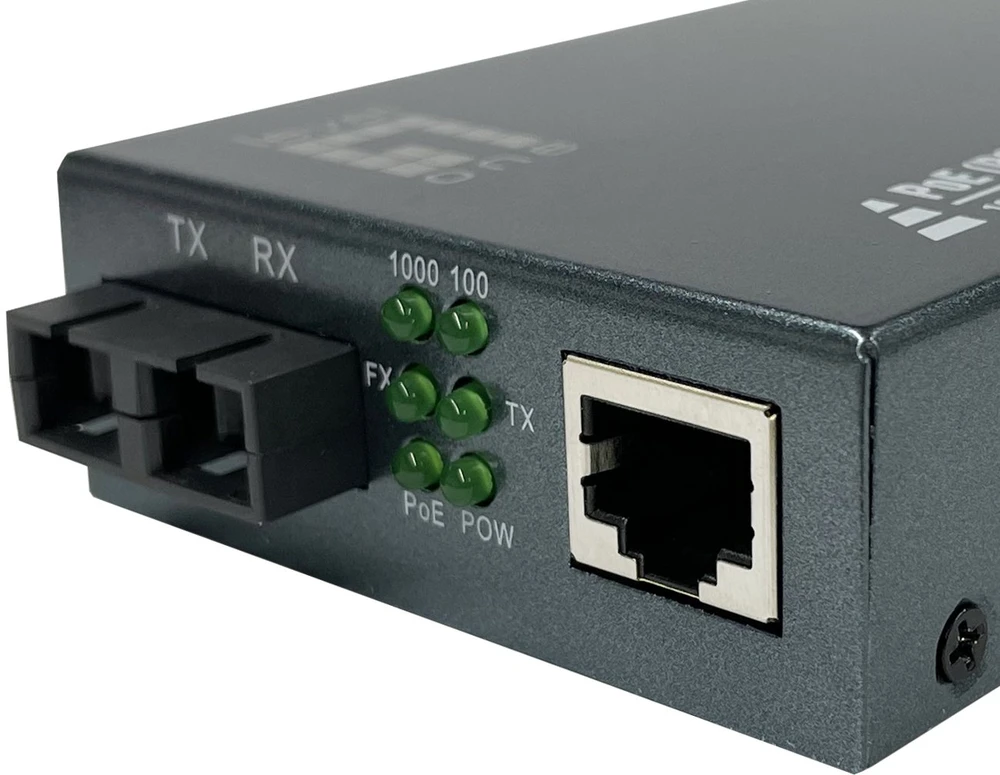 Level One „LevelOne“ medijos keitiklis RJ45->SC GE SM PoE 30W 1310nm 20km
