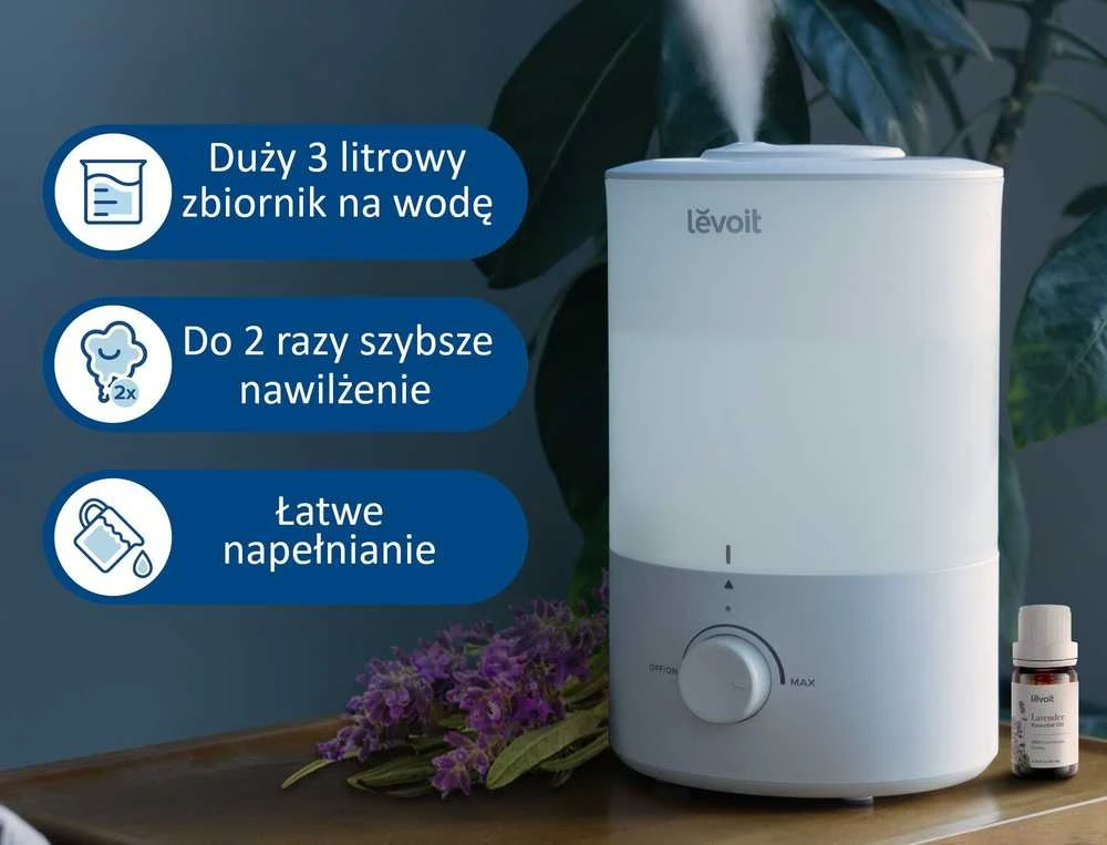 Oro drėkintuvas Levoit Dual 150 Baltas
