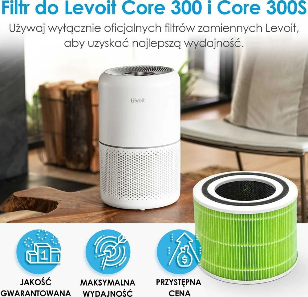 Levoit Core300-RF-MB – filtrų bakterijos ir virusinės pro Core300S ir Core300