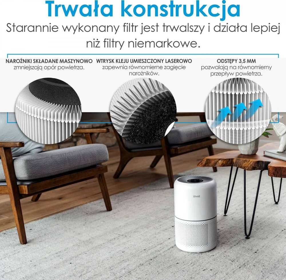 Levoit Core 300 filtro techninės specifikacijos