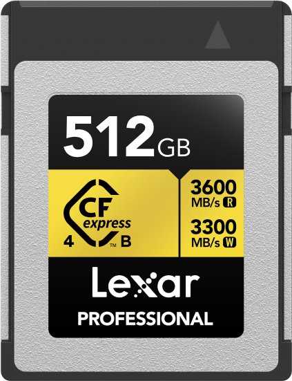 Atminties kortelė Lexar CFexpress 4.0 Pro Gold R3600/W3300 512GB