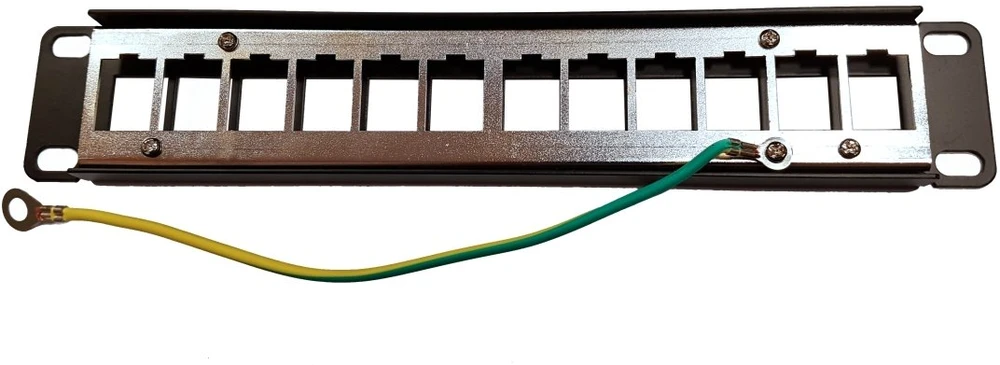 Lexi Net 10 colių XtendLan 12 prievadų modulinis skydelis, juodas